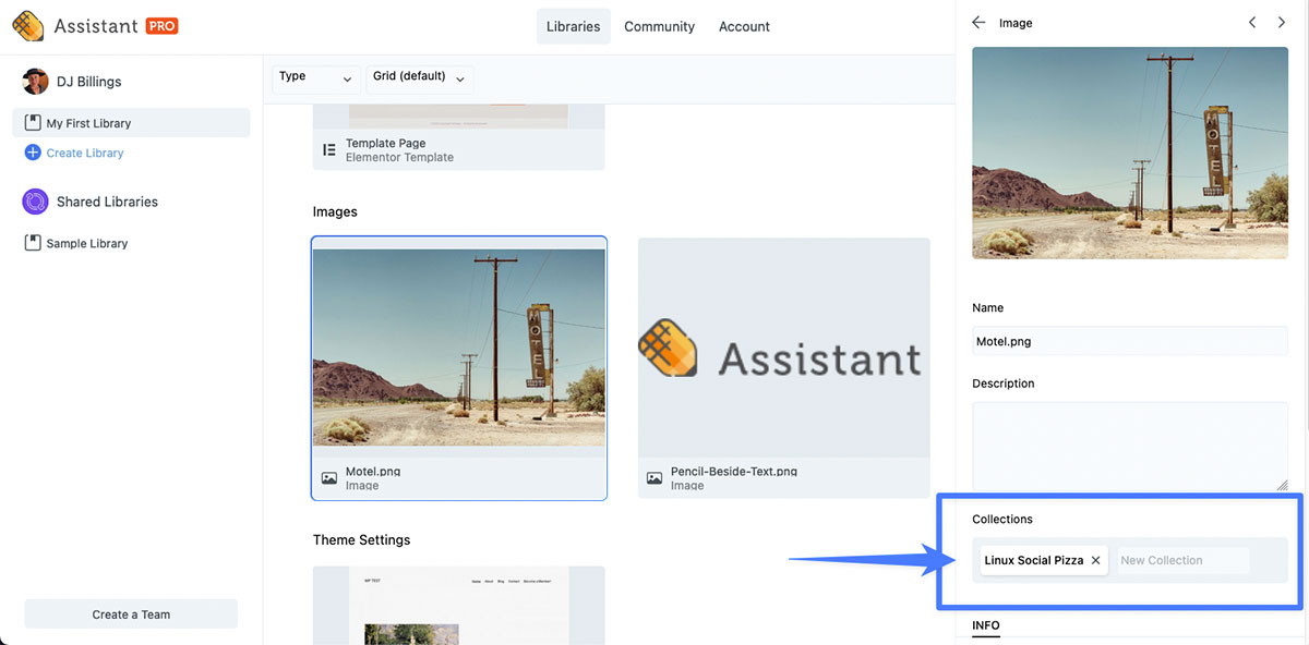 Screenshot Of Assistant Pro Web App - Collections